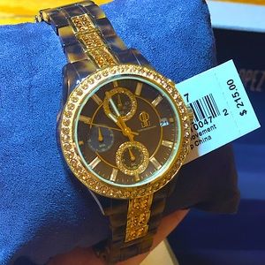 Jennifer Lopez Leopard inspired blinged out watch - new in box